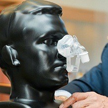 Model of nose only CPAP mask